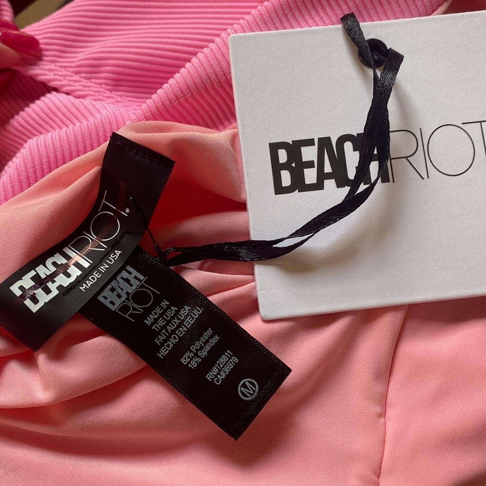 BEACH RIOT x Free People Ribbed Celine One Piece pink bubblegum - Picture 4 of 4